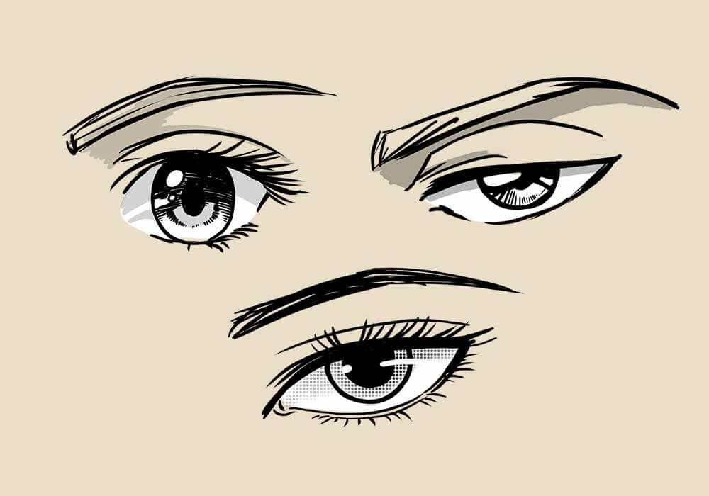 Come disegnare occhi manga, tutorial gratuito